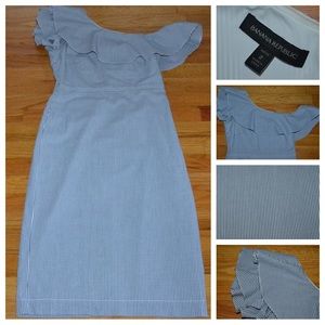 Women’s Banana Republic ruffle dress, size 2P 2 Petite